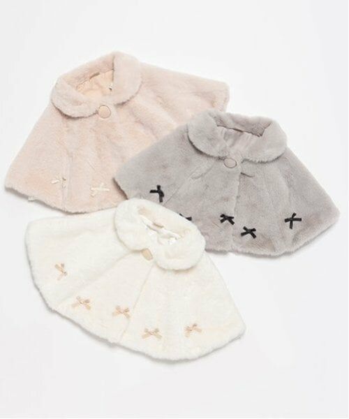 petit main / プティマイン ベビー・キッズウエア | 2WAY襟リボンケープ | 詳細9