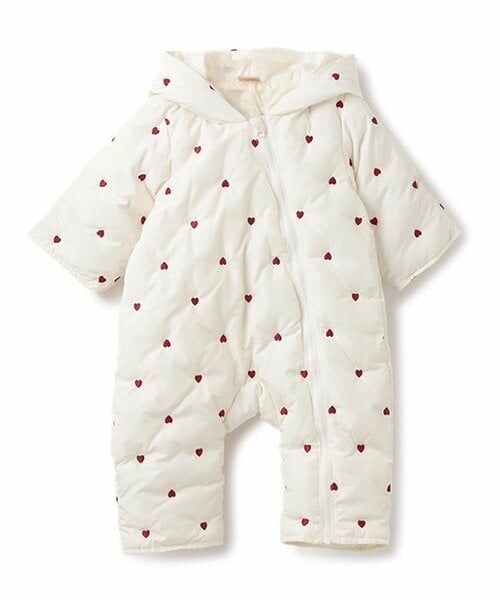 petit main / プティマイン ベビー・キッズウエア | 【GIRLS】モチーフキルトジャンプスーツ（オフ ホワイト）