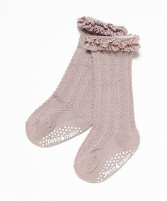 petit main / プティマイン ベビー・キッズウエア | フロート綿レースハイソックス