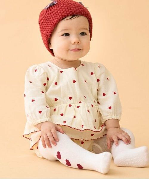 petit main / プティマイン ベビー・キッズウエア | ハートタイツ | 詳細1