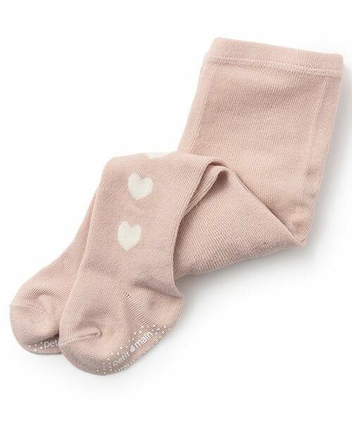 petit main / プティマイン ベビー・キッズウエア | ハートタイツ（ライト ピンク）
