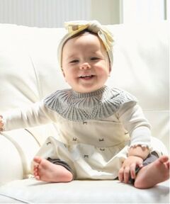 petit main / プティマイン ロンパース | 【リンク】リボン刺繍ワンピロンパース