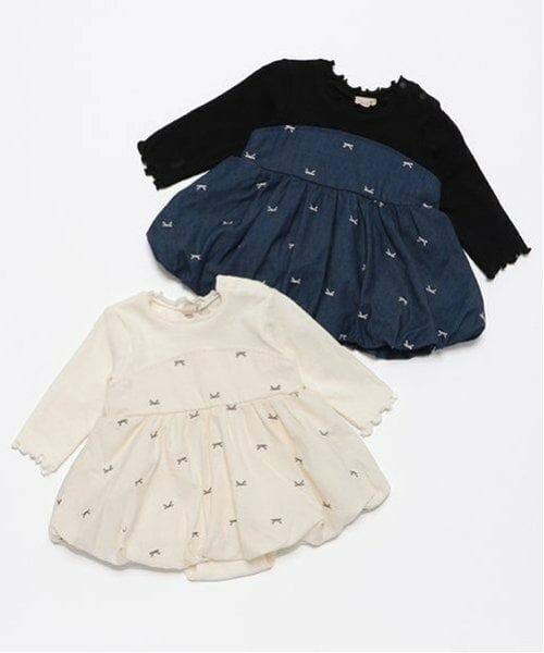 petit main / プティマイン ロンパース | 【リンク】リボン刺繍ワンピロンパース | 詳細12