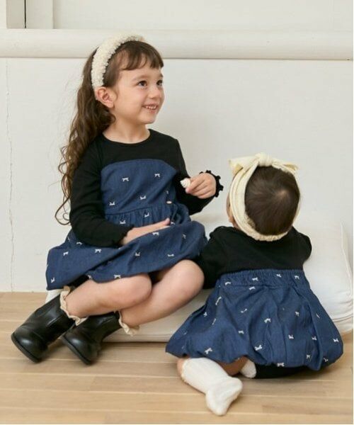 petit main / プティマイン ロンパース | 【リンク】リボン刺繍ワンピロンパース | 詳細2