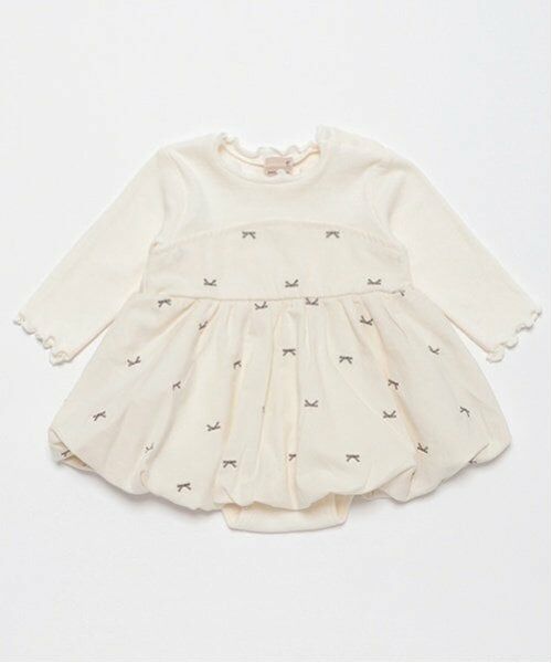 petit main / プティマイン ロンパース | 【リンク】リボン刺繍ワンピロンパース | 詳細4