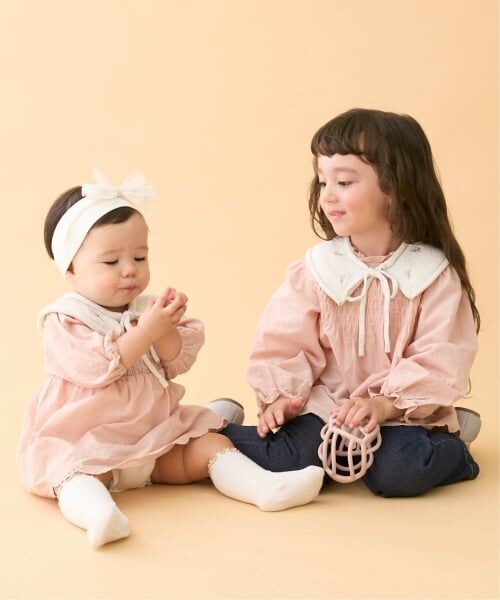 petit main / プティマイン ロンパース | 【リンク】ニット衿つきワンピロンパース | 詳細2