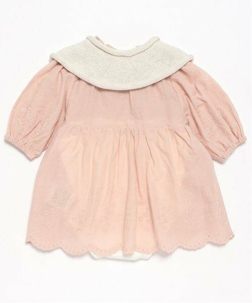 petit main / プティマイン ロンパース | 【リンク】ニット衿つきワンピロンパース | 詳細4