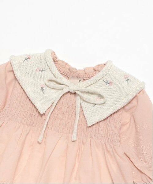 petit main / プティマイン ロンパース | 【リンク】ニット衿つきワンピロンパース | 詳細5