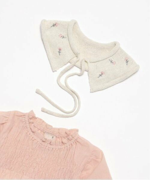 petit main / プティマイン ロンパース | 【リンク】ニット衿つきワンピロンパース | 詳細6