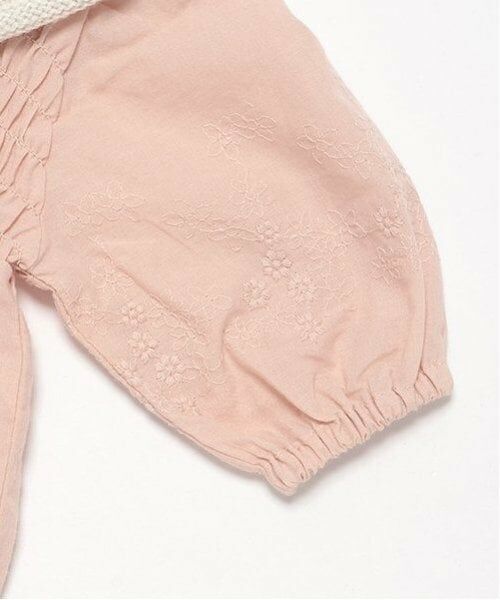 petit main / プティマイン ロンパース | 【リンク】ニット衿つきワンピロンパース | 詳細7