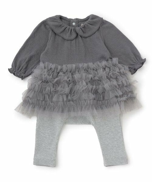 petit main / プティマイン ベビー・キッズウエア | 裾フリルワンピースセット | 詳細3