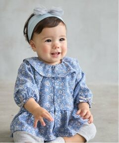 petit main / プティマイン ロンパース | フリル衿チュニックカバーオール