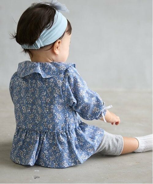 petit main / プティマイン ロンパース | フリル衿チュニックカバーオール | 詳細3