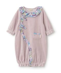 petit main / プティマイン ロンパース | 花柄衿フリル2WAYオール