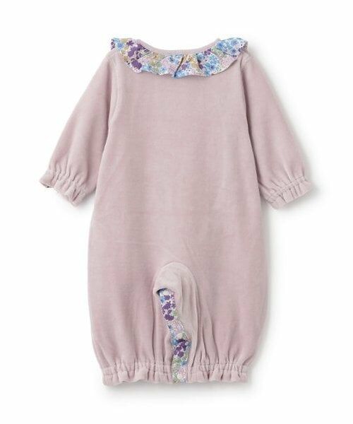 petit main / プティマイン ロンパース | 花柄衿フリル2WAYオール | 詳細1