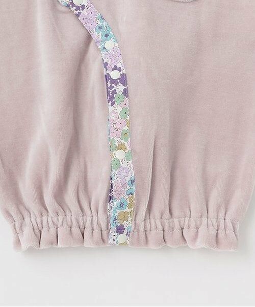 petit main / プティマイン ロンパース | 花柄衿フリル2WAYオール | 詳細6