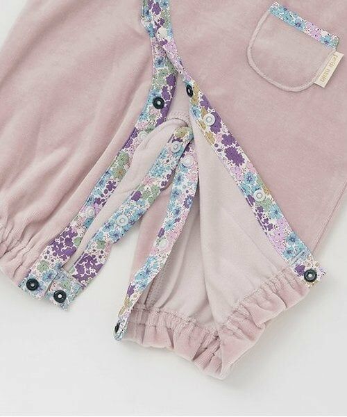 petit main / プティマイン ロンパース | 花柄衿フリル2WAYオール | 詳細7