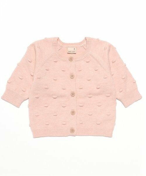petit main / プティマイン ベビー・キッズウエア | ポコポコカーディガン（ライト ピンク）