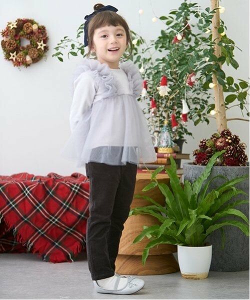 petit main / プティマイン その他パンツ | 【リンク】コーデュロイストレートパンツ(キッズ) | 詳細1