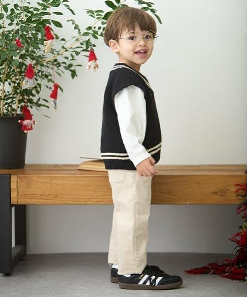 petit main / プティマイン その他パンツ | 【リンク】コーデュロイストレートパンツ(キッズ) | 詳細3