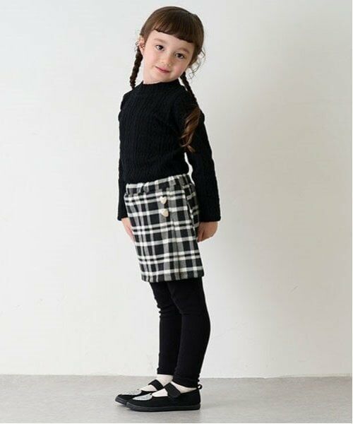 petit main / プティマイン ショート・ハーフ・半端丈パンツ | 【リンク】ハート釦レギつきスカート(キッズ) | 詳細1