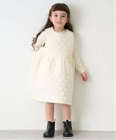 petit main / プティマイン ミニ丈・ひざ丈ワンピース | 【リンク】ハートキルティングジャンスカ(キッズ)