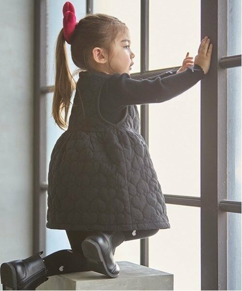 petit main / プティマイン ミニ丈・ひざ丈ワンピース | 【リンク】ハートキルティングジャンスカ(キッズ) | 詳細6