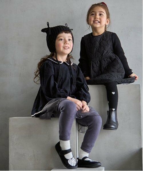 petit main / プティマイン ミニ丈・ひざ丈ワンピース | 【リンク】ハートキルティングジャンスカ(キッズ) | 詳細7