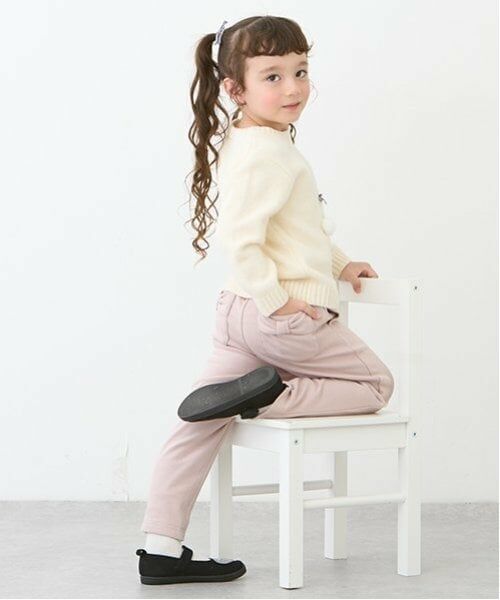 petit main / プティマイン その他パンツ | 【スマイルシリーズ】裏起毛パンツ(キッズサイズ)（ライト ピンク）