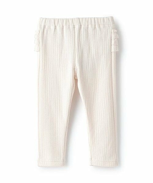 petit main / プティマイン レギンス・スパッツ | 裏起毛バックフリルレギンス(アイボリー)