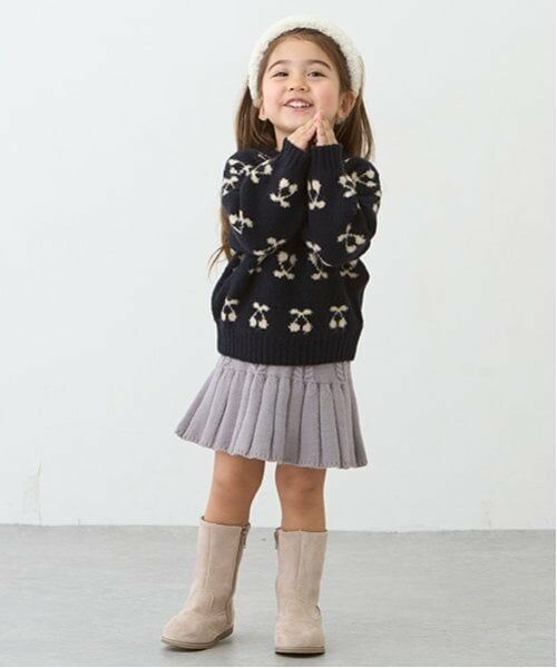 petit main / プティマイン ショート・ハーフ・半端丈パンツ | ニットプリーツスカート | 詳細4