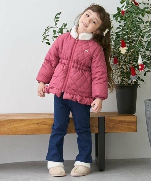 petit main / プティマイン その他パンツ | 裏起毛カットデニムフレアパンツ | 詳細1