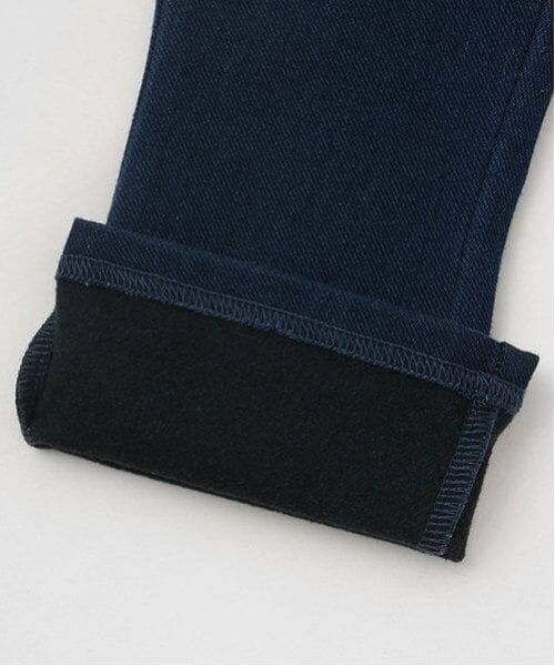 petit main / プティマイン その他パンツ | 裏起毛カットデニムフレアパンツ | 詳細12