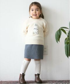 petit main / プティマイン ミニ・ひざ丈スカート | 【リンク】ラメニットスカート(キッズ)