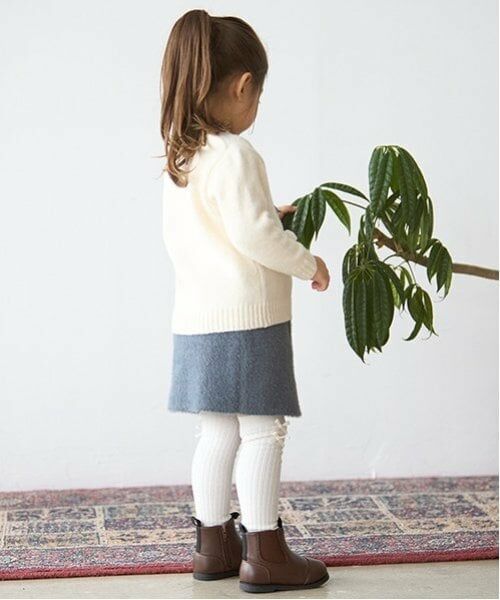 petit main / プティマイン ミニ・ひざ丈スカート | 【リンク】ラメニットスカート(キッズ) | 詳細3