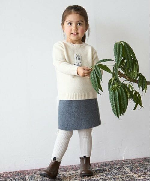 petit main / プティマイン ミニ・ひざ丈スカート | 【リンク】ラメニットスカート(キッズ) | 詳細4