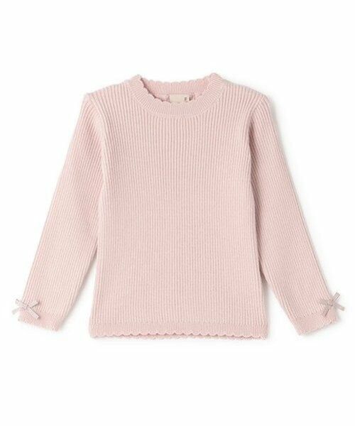 petit main / プティマイン ニット・セーター | 【リンク】フワもちっとリブニット(キッズ)（ライト ピンク）