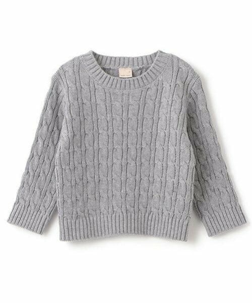 petit main / プティマイン ニット・セーター | 【リンク】コットンニット(キッズ)（グレー）
