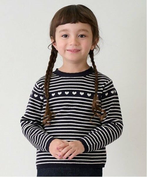 petit main / プティマイン ニット・セーター | 【フワもちっと】ハートリブニット | 詳細1