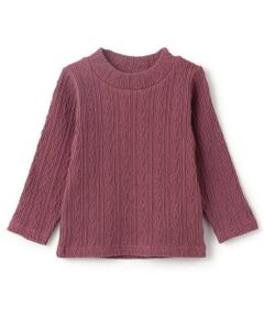 petit main / プティマイン Tシャツ | 【シアバター】ジャガードハイネック長T