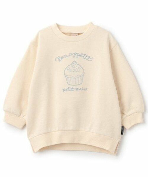 petit main / プティマイン スウェット | 【プティプラ】girlsトレーナー(キッズサイズ)（クリーム）