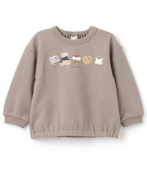 petit main / プティマイン スウェット | 【リンク】アソートモチーフトレーナー(キッズ)（モカ茶）