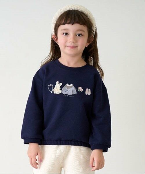 petit main / プティマイン スウェット | 【リンク】アソートモチーフトレーナー(キッズ)（紺）