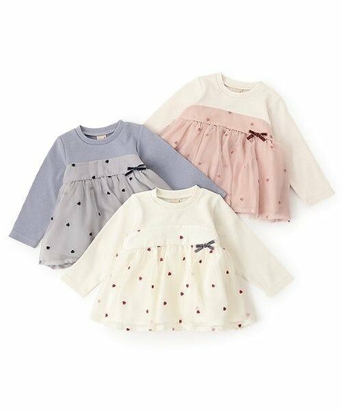 petit main / プティマイン その他トップス | 【リンク】ハート刺しゅうチュニック(キッズ) | 詳細7