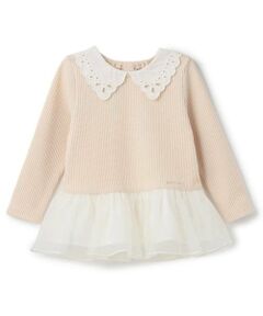 petit main / プティマイン その他トップス | 【リンク】えりレースチュールチュニック(キッズ)