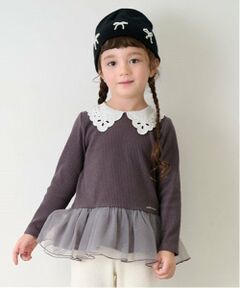 petit main / プティマイン その他トップス | 【リンク】えりレースチュールチュニック(キッズ)