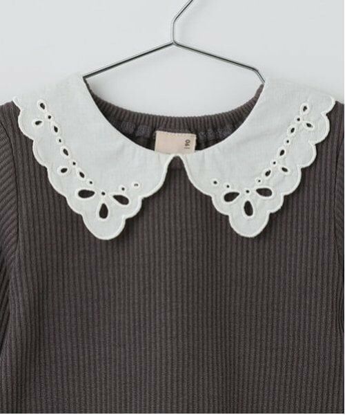 petit main / プティマイン その他トップス | 【リンク】えりレースチュールチュニック(キッズ) | 詳細6
