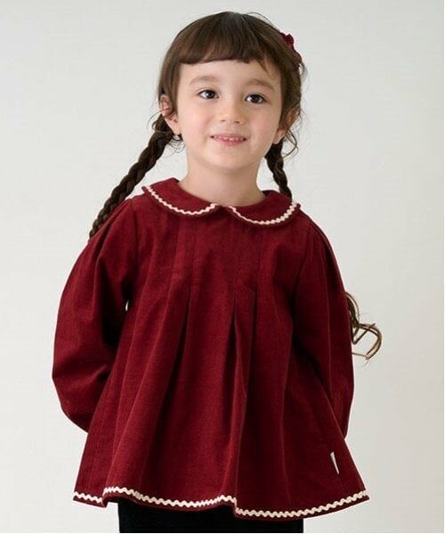 petit main / プティマイン シャツ・ブラウス | 【リンク】シャコールブラウス(キッズ)（赤）