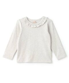 petit main / プティマイン Tシャツ | 【フワもちっと】吸湿発熱ちびフリル長T