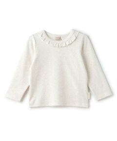 petit main / プティマイン Tシャツ | 【フワもちっと】吸湿発熱ちびフリル長T